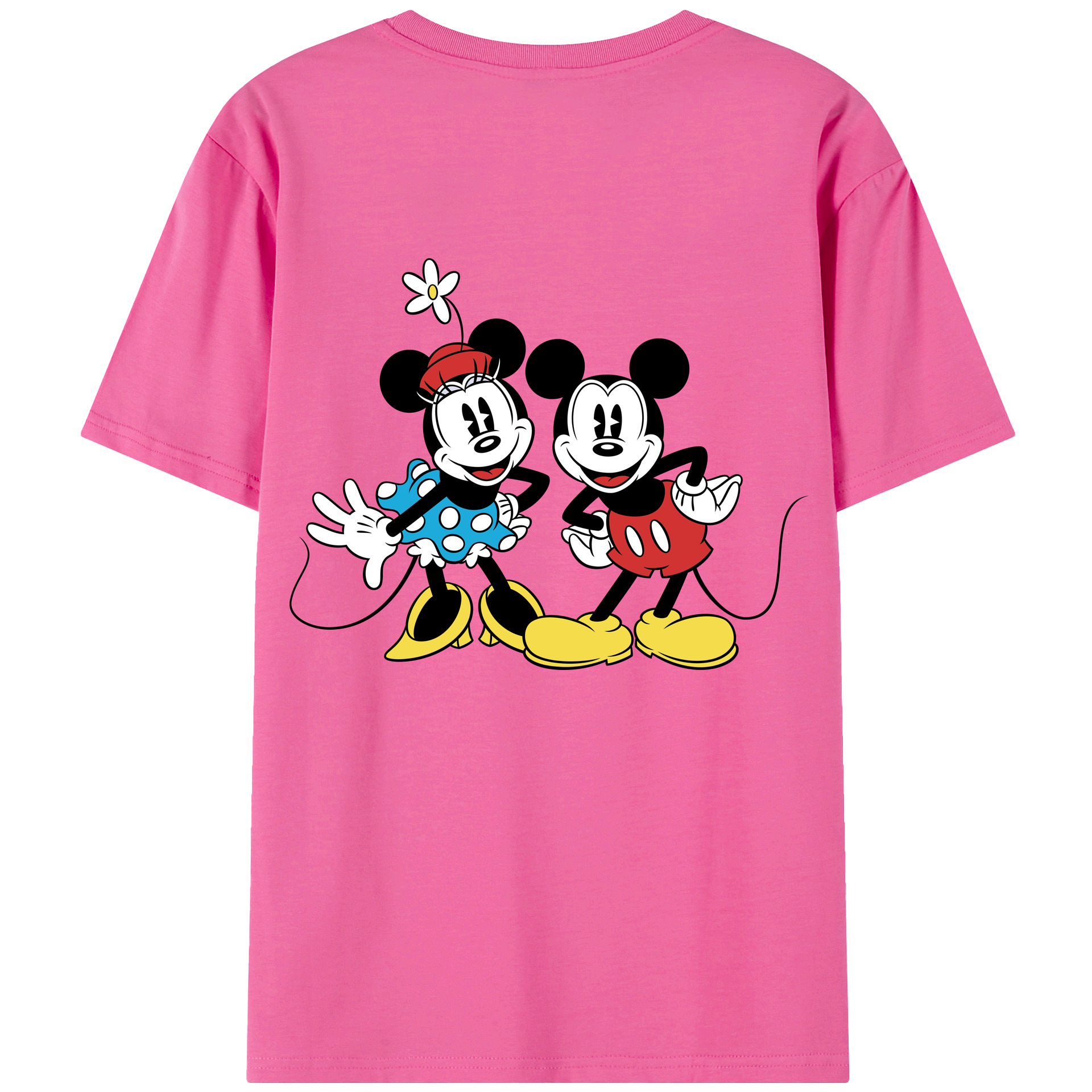 （画像用） ミッキーマウス Mickey Mouse レディース半袖Tシャツ(バックプリント)